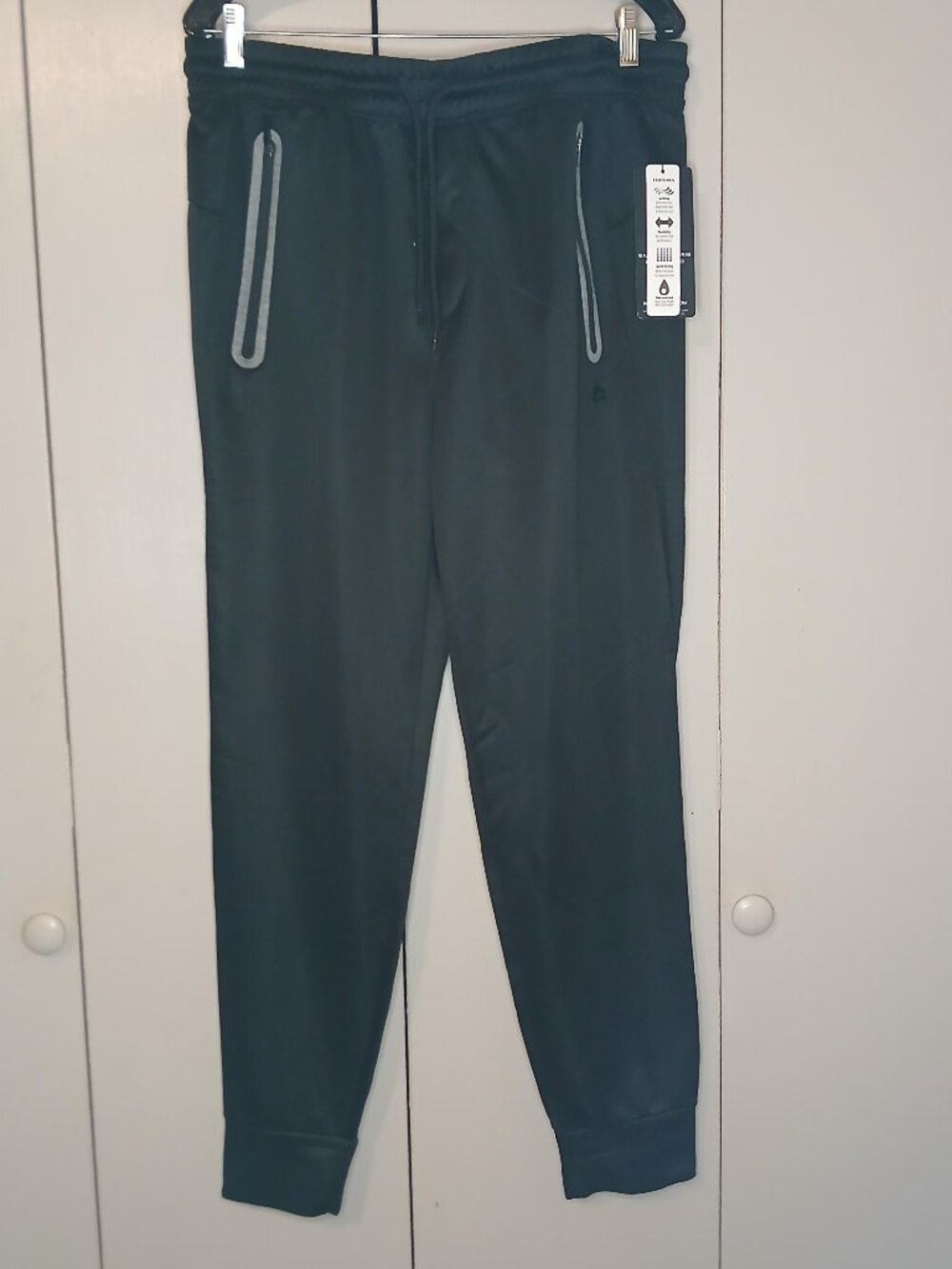 New RBX Active Athletic Men's Tapered Jogger Sweatpants Black (1171E2)